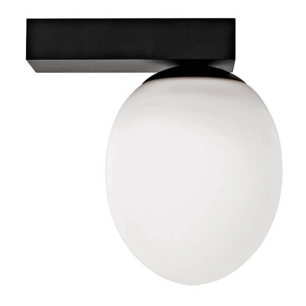 Łazienkowy kinkiet Ice Egg 8132 Nowodvorski IP44 kula metalowy czarny biały