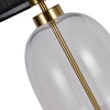 Abażurowa lampka stołowa Amur LP-919/1T transparent Light Prestige czarna