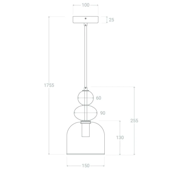 Skandynawska lampa wisząca Koloreno ABR-KOLO2-F Abruzzo fioletowy zielony