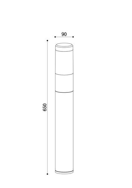 Zewnętrzna lampa Koln O590FL-L8B4K1 Maytoni LED 8W 4000K gruntowa IP54 czarna
