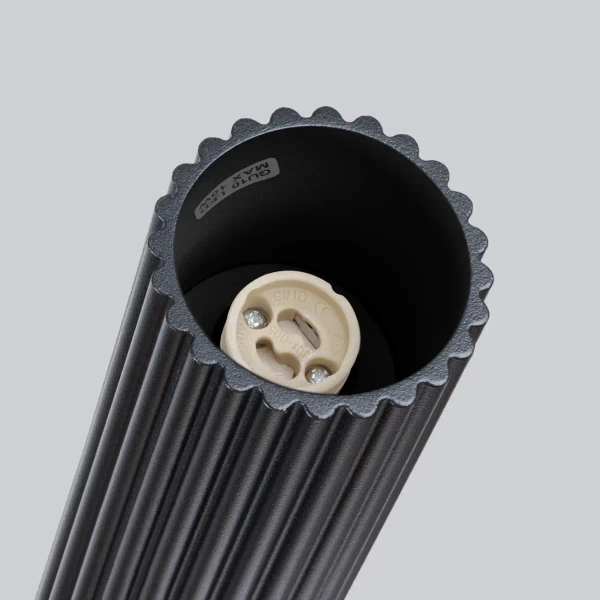 Sufitowa lampa podłużna KARBON SL.1568 tubka ryflowana czarna