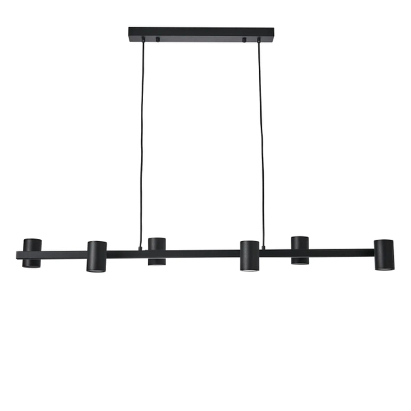 Wielopunktowa lampa wisząca Noe PL0111-BK Yaskr listwa do kuchni czarna