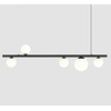 Wisząca lampa salonowa Libra 1099F1 Aldex listwa z kulami czarna biała