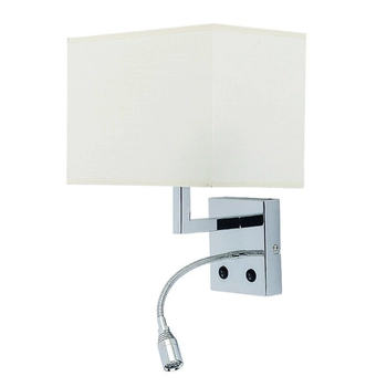 Kinkiet LAMPA ścienna HOTEL LED 2,2W 6800 Nowodvorski abażurowa OPRAWA do czytania na peszlu biała