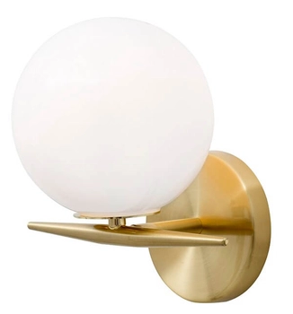 Sypialniana lampa ścienna Soria loft ball biała złota