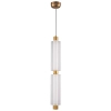Wisząca lampa sypialniana OSMO ST-15038P-2 LED 15W 3000K szklana mosiądz