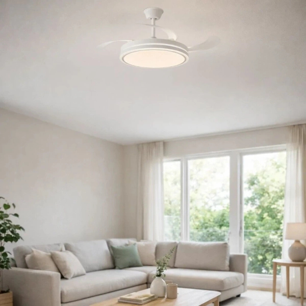 Sufitowy wiatrak z modułem LED Fluara biały 71364 60W 3000-6500K CCT