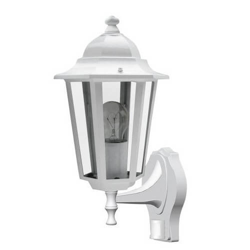 Elewacyjna lampa do ogrodu VELENCE 8216 z czujnikiem ruchu IP43 biała