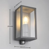 Elewacyjna lampa KORIEL DL142201869 lampion z czujnikiem ruchu antracyt