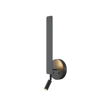 Regulowany kinkiet naścienny Combo MOD214WL-L8B3K1 czarny