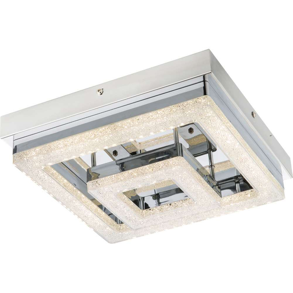 Plafon LAMPA sufitowa FOGO 49246-16 Globo kryształowa OPRAWA kwadratowa LED 16W glamour crystal przezroczysta corliano