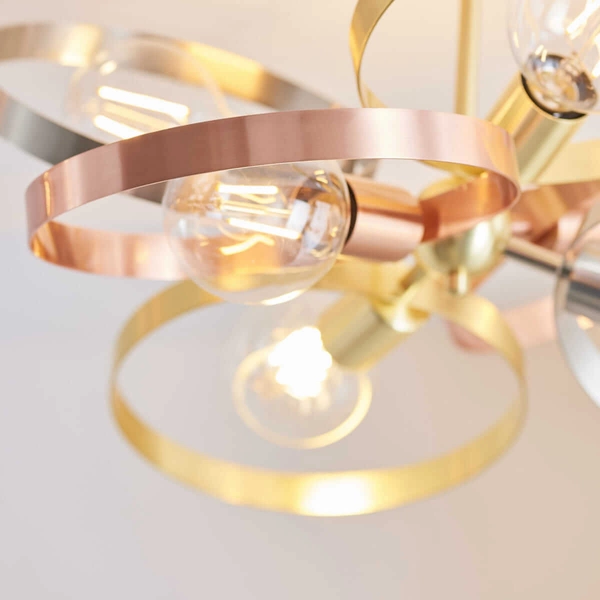 Lampa sufitowa do gabinetu Hoop 91935 Endon mosiądz miedziana nikiel