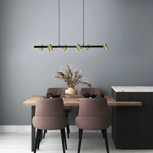 Zwieszane reflektorki kuchenne Snow LP-732/6L GD Light Prestige złote czarne