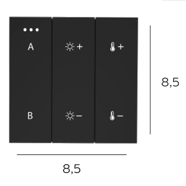 Panel sterujący Bluetooth AZ5209 na baterie czarny