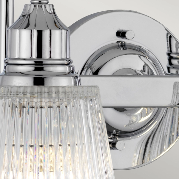 Lampa łazienkowa glamour QN-ADDISON2-BATH podwójna chrom