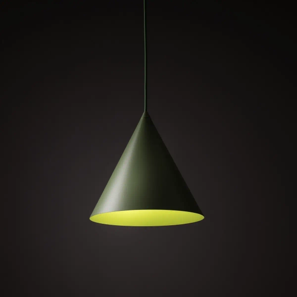Lampa wisząca do salonu CONO 10886 stożkowa zielony