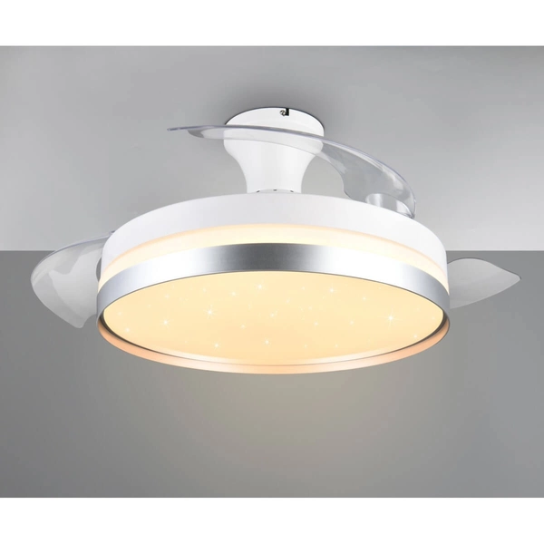 Przysufitowa lampa z wentylatorem Lindberg R67382187 RL Light LED 40W 2700-6500K srebrny