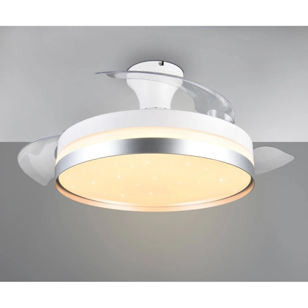 Sufitowa lampa z wentylatorem Lindberg R67382187 LED 40W 2700-6500K srebrna