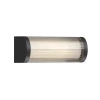 Ścienny kinkiet do ogrodu GARDENIA czarny W0465 LED 12W 3000K IP65 ryflowany