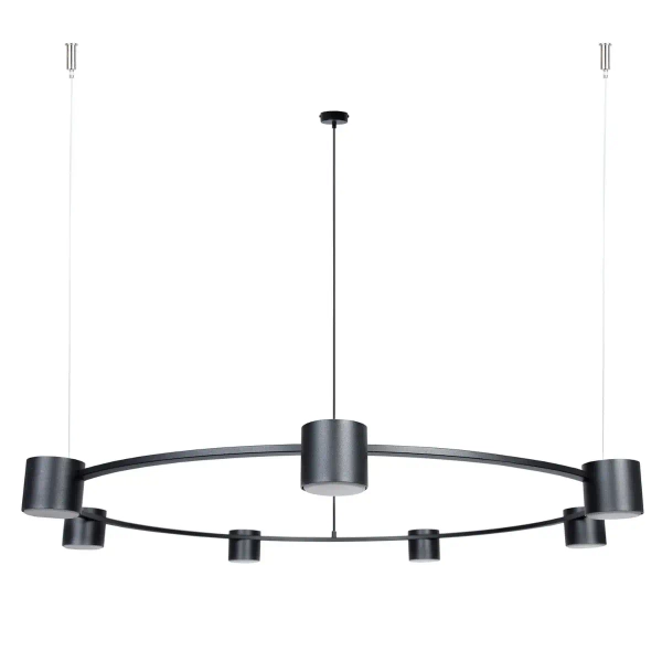 Żyrandol do salonu Kodo 7 41336 nad wyspę tuby czarny