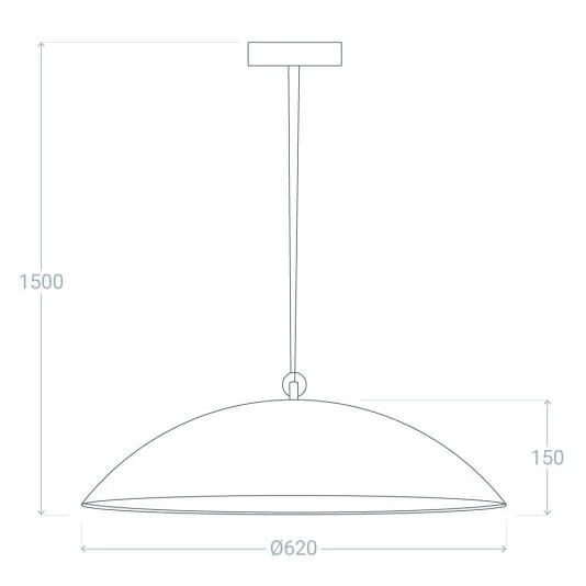 Lampa wisząca nad stół Goldi ABR-LWG60 Abruzzo kopuła złota