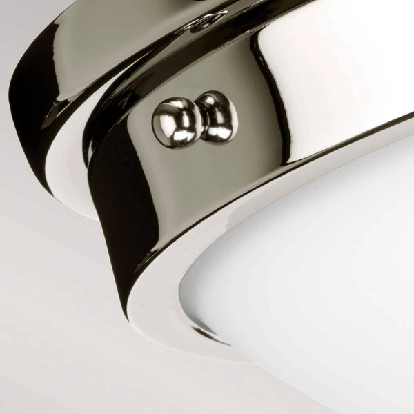 Plafon do salonu Gravity FE-GRAVITY-F-PN okrągły metalowy nikiel biały