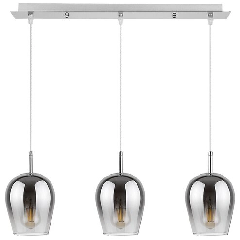 Loftowa LAMPA wisząca PETUNIA 5253 Rabalux szklana kaskada zwis 3-punktowy chrom