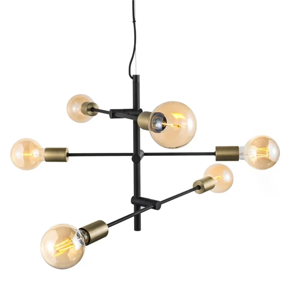 Wisząca lampa nad stół JOSEFINE 48933003 do salonu czarny mosiądz