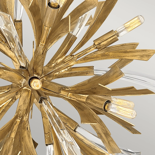 Kryształowa lampa wisząca QN-VIDA-13P-S crystal złota