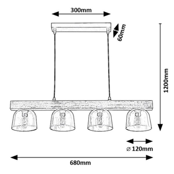 Jadalniana lampa wisząca Cardamom 3120 na listwie nad stół czarna srebrna
