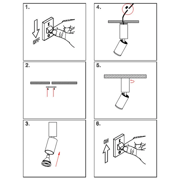 Sufitowa LAMPA downlight FOCUS S C052CL-01BS Maytoni metalowa OPRAWA spot plafon tuba mosiądz