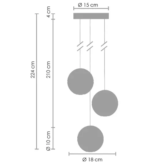 Wisząca lampa balls nad stół Starlight ST-9228-3 Step kryształowa chrom