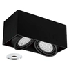 Plafon LAMPA sufitowa Cardi II Ner + Ufo Cromo Orlicki Design metalowa OPRAWA downlight ruchomy prostokątny czarny chrom