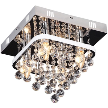 Kwadratowa lampa sufitowa Pallas LED 23W 4000K pokojowa chrom biała