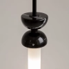 Wisząca lampa Kioto MOD178PL-01B marmurowa czarna biała