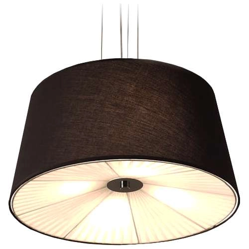 LAMPA wisząca BALI LP-1322/1P BK Light Prestige klasyczna OPRAWA abażurowy zwis okrągły czarny