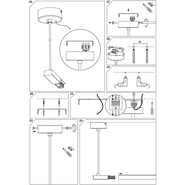ZASILENIE sufitowe PROFILE POWER SUPPLY KIT 9238 Nowodvorski ZWIS do 1-fazowego systemu szynowego 230V czarny