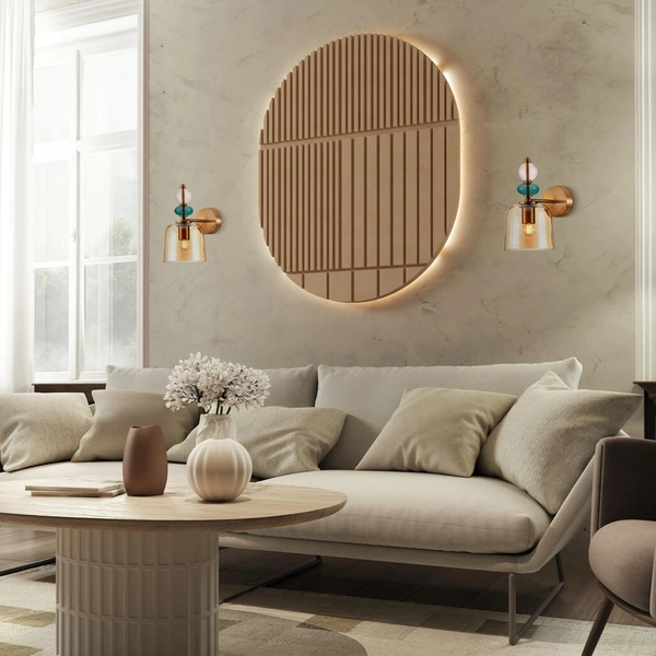 Kinkiet ścienny Namos WL-27092A-MC-BRO Italux dekoracyjny multikolor