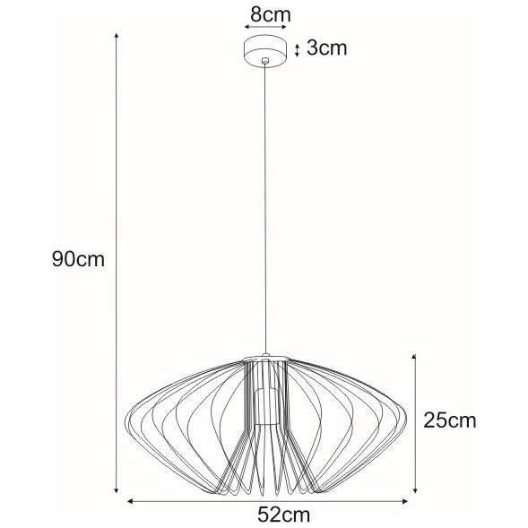 Industrialna LAMPA wisząca Tizi K-3407 BIAŁY Kaja metalowa OPRAWA druciany ZWIS loftowy biały