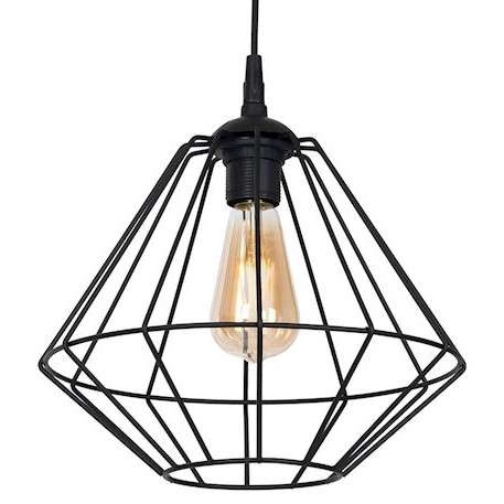 LAMPA wisząca COLIN MLP4789 Milagro metalowa OPRAWA druciana klatka ZWIS industrialny czarny