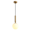 Modernistyczna lampa wisząca CGMLKULSTICKZWIS COPEL szklana kula ZWIS do kuchni mosiądz biały