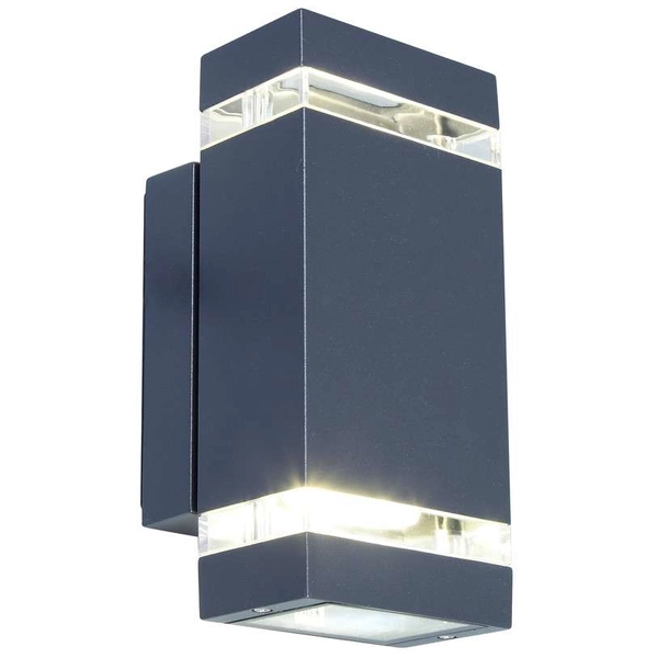 Ścienna LAMPA zewnętrzna FOCUS 5605013118 Lutec prostokątna OPRAWA kinkiet LED 8W 4000K metalowy IP44 szary