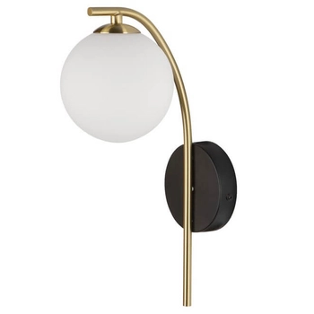 Przyścienny kinkiet kulisty CHAO LE44270 na przedpokój czarny złoty biały