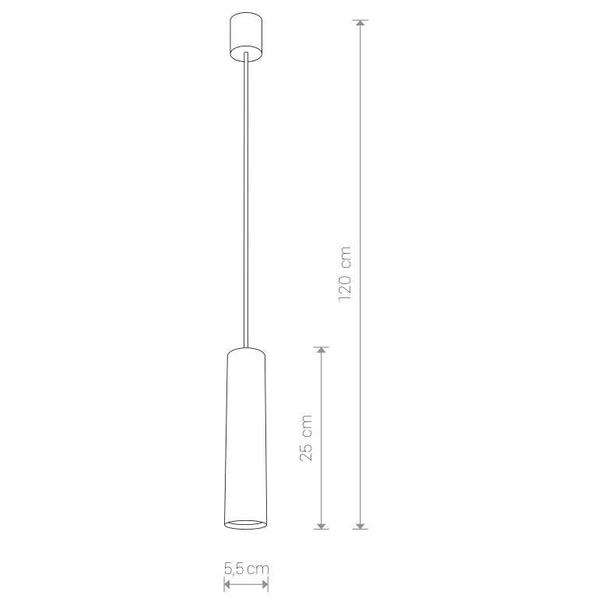 LAMPA wisząca EYE M 8914 Nowodvorski metalowa OPRAWA tuba ZWIS mosiądz czarna