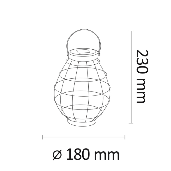 Solarny lampion ogrodowy Koge 313249 LED czujnik zmierzchu czarna
