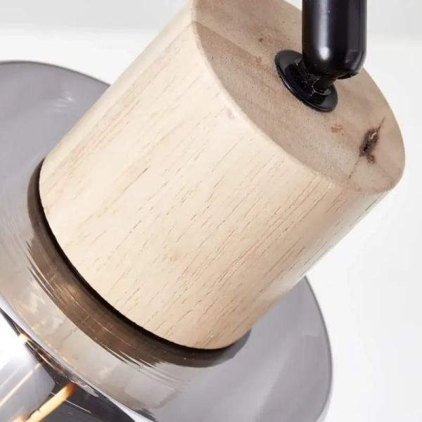 Loftowa lampa sufitowa Weald 99839/93 szklana czarna przydymiona