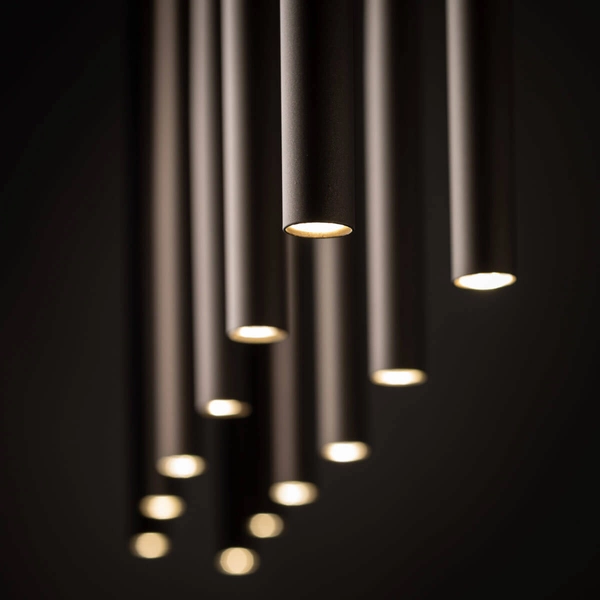 Lampa zwisowa na listwie Piano 10111 tubki do sypialni brązowa