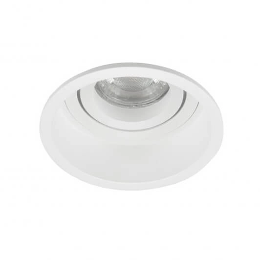 Kierunkowa lampa podtynkowa Torres AZ2682 okrągła do holu biała