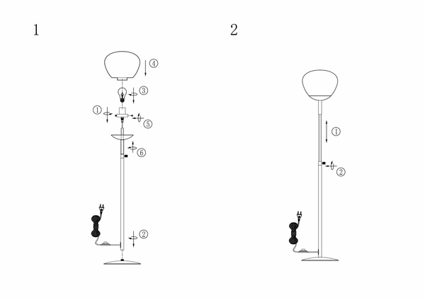 Podłogowa lampa salonowa Rise do salonu metalowa biała złota