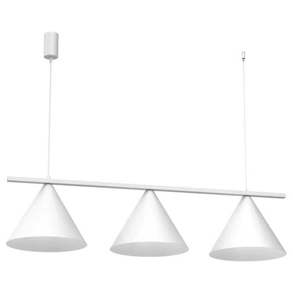 Lampa wisząca nad stół CAPITAL MLP0939 stożek do jadalni biały